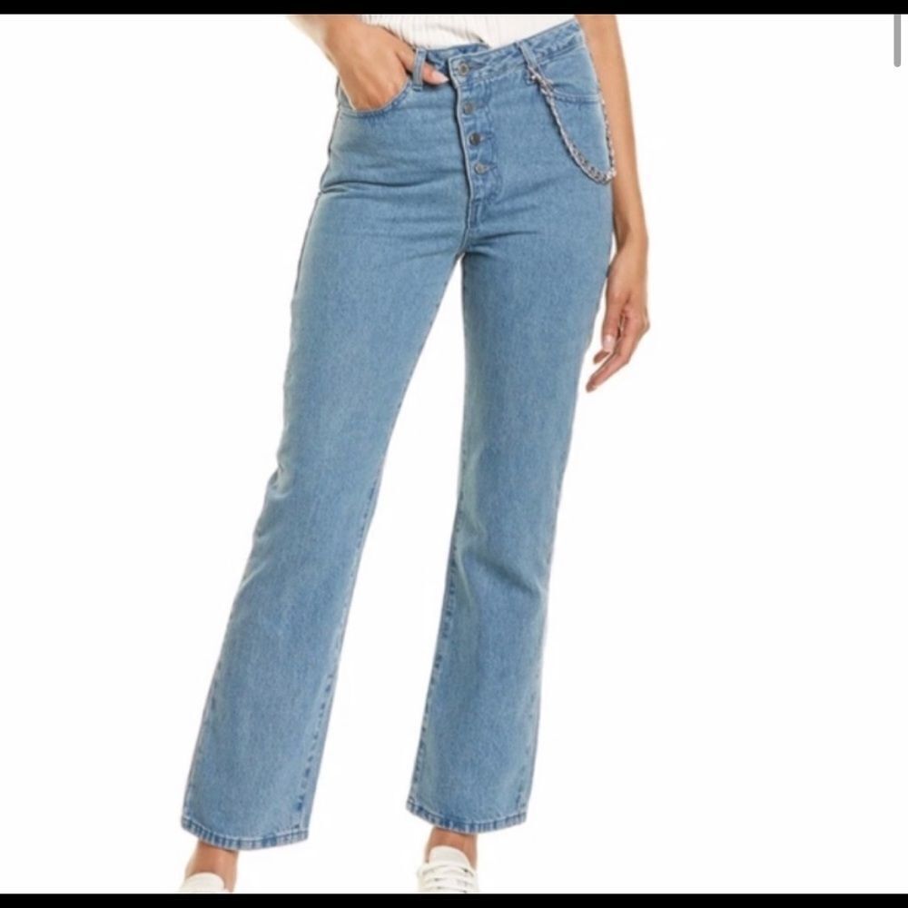 NWT WeWoreWhat Crossover Straight Leg Jean Size 27